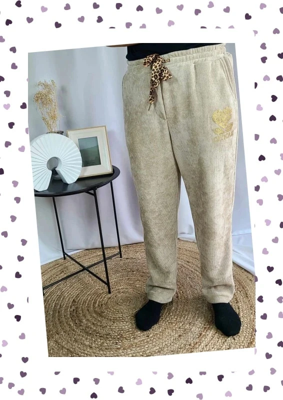 Pantajog en velours doux Amour – Taille Unique – Made in Italy - Article jamais porté